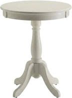 Furnifact White, Accent Side Table, Wood Engineered Wood Construction, Durable Home Design, Warm Stylish Finish, Quality Build for Home