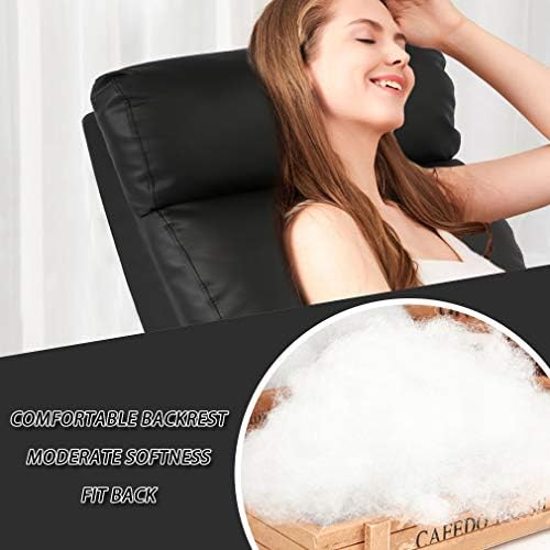 BestMassage | Recliner Chair | with 2 Point Massage Function | Black | with Lumbar Support, Adjustable Push Back, Wide Armrests, Footrest & Padded Seat | Easy Assembly | for Living Room, Home Theatre