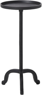 HomeStock Side Table Set of 2 - Wrought Look Accent Tables - Black Finish