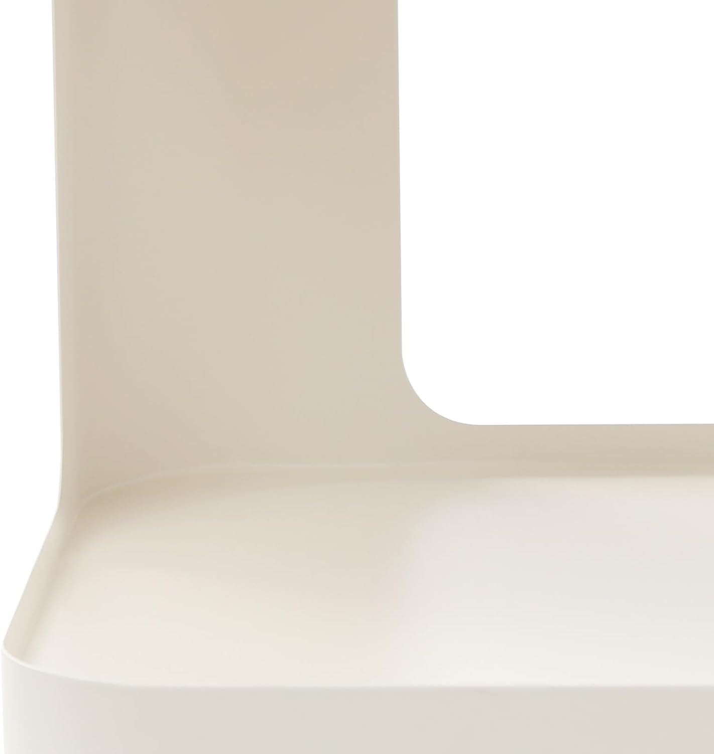 No Assembly Side Table, Modern 3-Tier Carbon Steel Side Table for Living Room Bedroom, Unique Geometric End Table Nightstand with Storage, Sturdy Sofa Table for Small Spaces (Cream White, Medium)