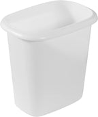Rubbermaid Vanity Trash Can/Wastebasket 1.5-Gallons/6-Quarts White for Under Counter/Kitchen/Office/Bedroom/Bathroom