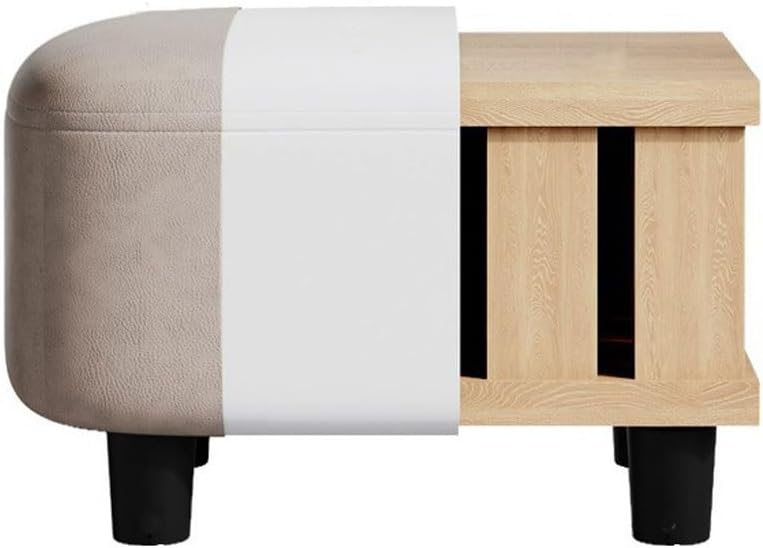 Shoe Bench Household Dressing Stool Footstool Shoe Changing Stool Makeup Stool Suitable for Living Room Bedroom Dressing Room Entryway Bench(D)