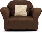 Plush Kids Chair with Soft Pillow – Durable Microsuede Upholstery, Padded Cushion, Wooden Frame, Easy to Clean, Ergonomic Design for Ages 2-5, Stylish & Cozy Chair for Playrooms & Bedrooms.