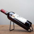 10 Pcs Metal Wine Rack Freestanding -Tabletop/ Countertop Wine Rack Holder - Wine Bottle Storage Rack, Party Wine Holder Stand, Unique Wine Gifts and Accessories for Wine Lovers (Black)