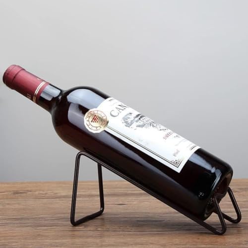 10 Pcs Metal Wine Rack Freestanding -Tabletop/ Countertop Wine Rack Holder - Wine Bottle Storage Rack, Party Wine Holder Stand, Unique Wine Gifts and Accessories for Wine Lovers (Black)