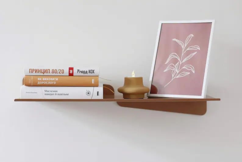 Modern Floating Glass Shelf, Green Tempered Glass Wall Mounted Shelf, Minimalist Decorative Storage Shelf for Living Room Bedroom Bathroom Kitchen, 16x6 Inch