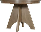 Bellemave 42"-58" Extendable Dining Table for 4-6, Farmhouse Round Kitchen Table with Removable Leaf and Crossed Legs for Kitchen, Dining Room (Espresso)