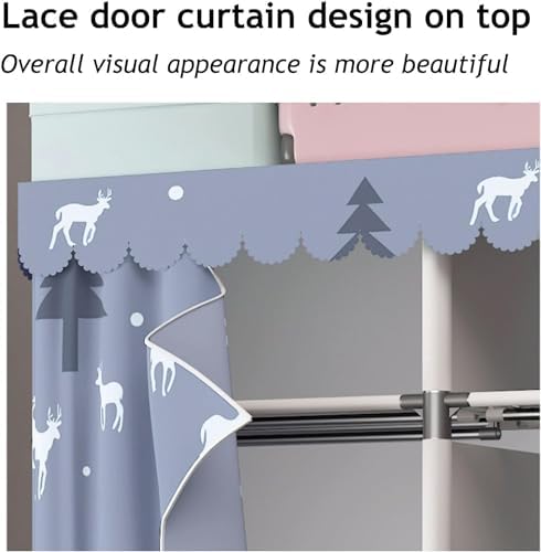 Foldable Wardrobe Portable Closet Oxford Fabric Thick Wardrobe Storage Closet Easy to Assemble Closet Wardrobe Temporary Closet for Bedroom