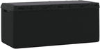 Patio Storage Box Outdoor Resin Wicker Bench with Cushion Anthracite 92.5 Gal Weather Resistant Lockable Deck Chest for Garden Backyard Porch Yard