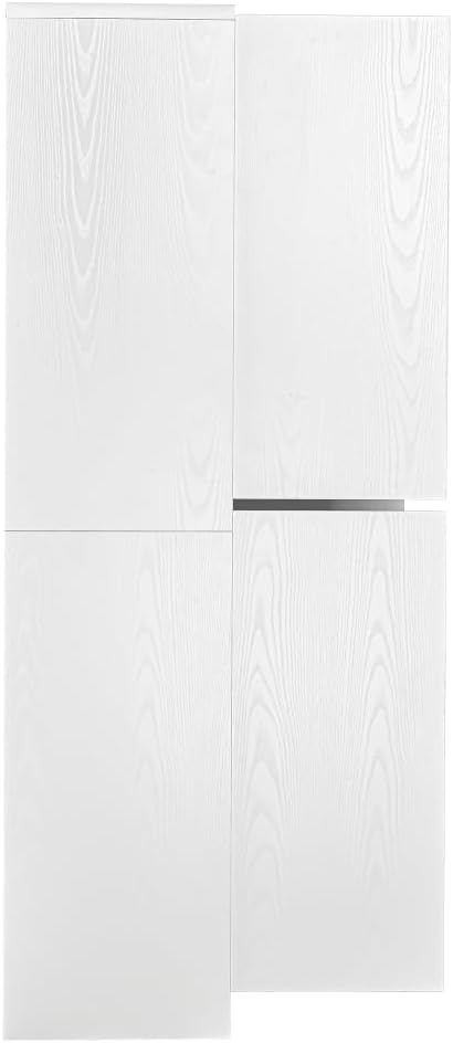 72" Tall Farmhouse Kitchen Pantry Cabinet, Curved Storage Cabinet with 3 Adjustable Shelves, 8 Door Shelves & Hidden Drawer for Kitchen Dining Bathroom (White)