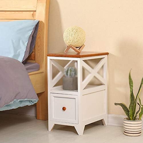 Children's Mini Bedside Table Solid Wood Small Storage Cabinet Narrow Width