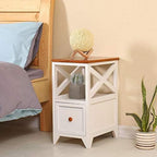 Children's Mini Bedside Table Solid Wood Small Storage Cabinet Narrow Width