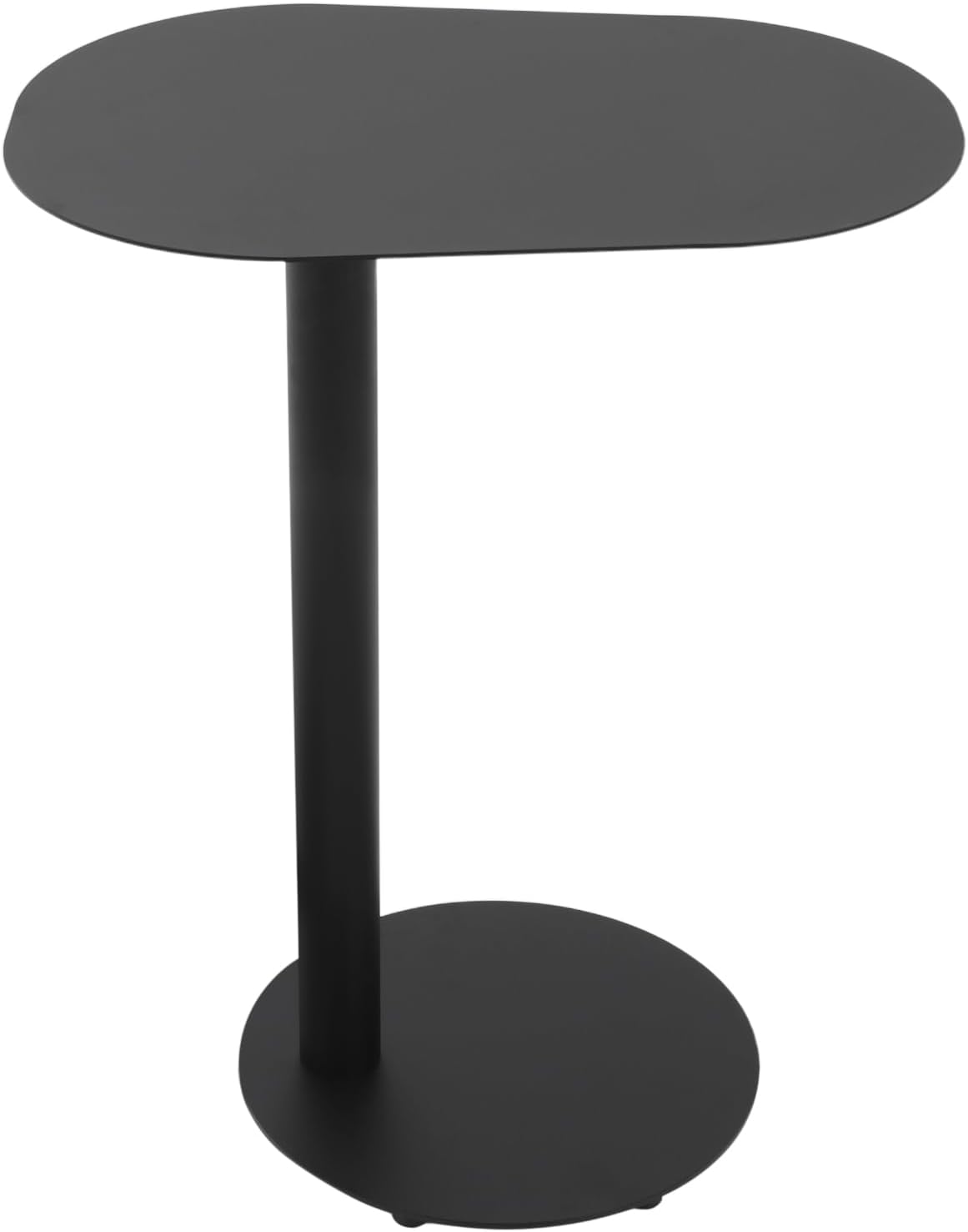 C-Shaped Side Table, H 25" Iron End Table Couch Modern Side Table Laptop Tables Metal Sofa Side Tables TV Tray Under Accent Tables for Living Room Bedroom Bathroom Black