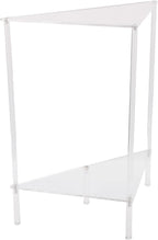 banapoy Acrylic End Table, 2 Tier Clear Corner Side Table, Small Corner Shelf Stand Display Rack, for Living Room, Bedroom, Bathroom, 11.8x19.7in
