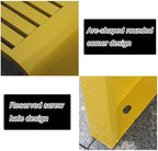 Weatherproof Backless Iron Park Bench for Kids, 39.4in Colorful Yellow Outdoor Seat for Garden, Playground Porch - Perfect Kindergarten Furniture