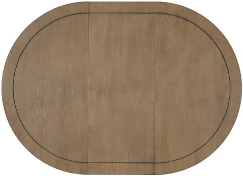 Bellemave 42"-58" Extendable Dining Table for 4-6, Farmhouse Round Kitchen Table with Removable Leaf and Crossed Legs for Kitchen, Dining Room (Espresso)