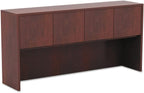 Alera alera Valencia Series Hutch with Doors, 4 compartments, 64.75w x 154d x 35.38h, Medium Cherry