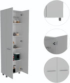 Freestanding Pantry Cabinet, Storage Sideboard Locker with Five Interior Shelves,for Kitchen Home