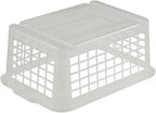 keeeper Storage Basket, Sturdy Plastic (PP), 2.8 l, 25 x 17 x 10 cm, Fred, Transparent-Natural