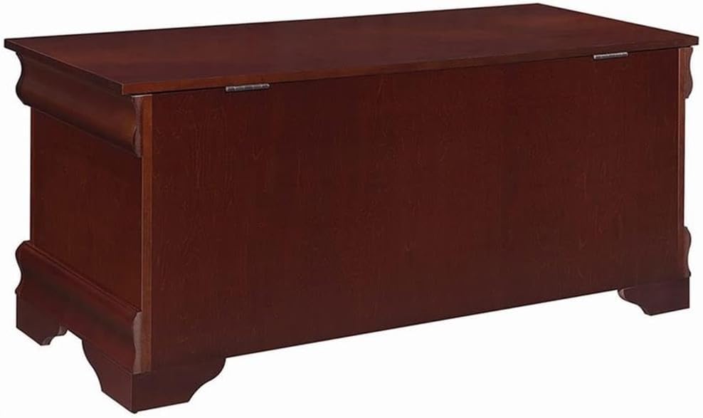 BOWERY HILL Traditional Wood Cedar Blanket Chest, Warm Brown Finish, 47" W x 17" D x 20" H, Cedar-Lined Interior, Solid Pattern, Versatile Storage for Hallway or Master Suite
