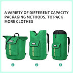 Extra-Large Heavy Duty Laundry Bag Backpack - Drawstring Closure (Grass Green)