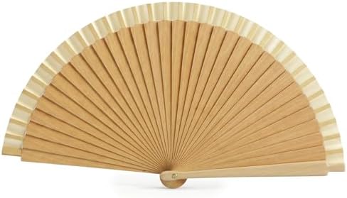 Jeffdad Classical Folding Fans Hand Fan, Decorative Folding Fans Elegant Fan for Women Classical Vintage Wooden Hand Fans Bamboo Handheld for Dancing Decoration Party