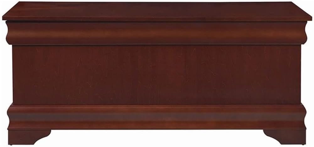 BOWERY HILL Traditional Wood Cedar Blanket Chest, Warm Brown Finish, 47" W x 17" D x 20" H, Cedar-Lined Interior, Solid Pattern, Versatile Storage for Hallway or Master Suite