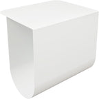 Modern Minimalist Metal Side Table with Storage, Curved Design Accent Table Coffee Table – Multipurpose End Table for Living Room, Bedroom, Office, Small Spaces