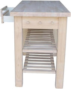 International Concepts Modern Wood Kitchen Island in Natural