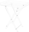 Clear Acrylic Folding Tray Table, Modern Side End Table with Handles,Kitchen and Bar Serving Table, 23.62x20.08x13.78 Inch
