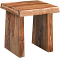 HomeRoots 23" Brown Solid Wood Square Live Edge End Table