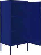 Steel Storage Cabinet Navy Blue 16.7x13.8x40 in with 2 Adjustable Shelves, 132.3 lb Total Load, Floor Cabinet for Bathroom, Kitchen, Pantry and Garage Organization