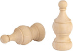 2 Pack Unfinished Wooden Finials for Bed Posts, 5.9" Tall x 2.4" Wide Decorative Wood Finials for Furniture, DIY Crafts & Home Decoration