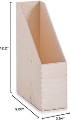 Zeller Magazine Files Storage Box 23x9x31cm, Wood, Multi-Colour, 28 x 28 x 13 cm