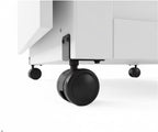Pemberly Row White Rolling Kitchen Cart with Drop Leaf – Engineered Wood Storage Cart with Adjustable Shelves and Casters, 62.25" W x 19.5" D x 28.5" H