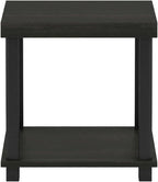 Furnifact Espresso, End Side Table, Wood Construction, Open Shelf, Durable Home Design, Warm Stylish Finish, Quality Build for Home