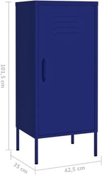 Steel Storage Cabinet Navy Blue 16.7x13.8x40 in with 2 Adjustable Shelves, 132.3 lb Total Load, Floor Cabinet for Bathroom, Kitchen, Pantry and Garage Organization