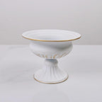 8Pcs White Compote Vases for Centerpieces, 4.7in Small Flower Vases | No Leakage, Rust-free, Metal Urn Vase, for Wedding, Birthday, Daily Home Decor, Christmas