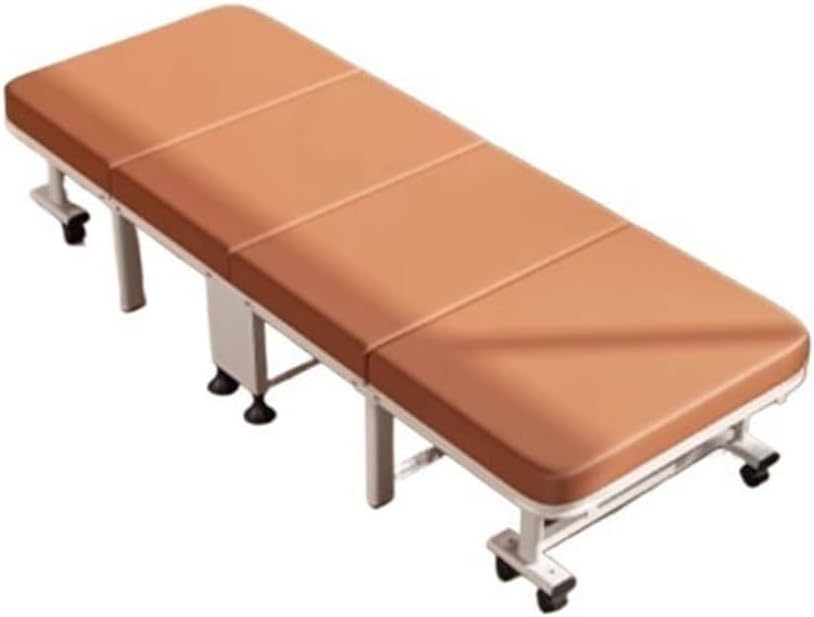 Camping Bed Office Folding Bed, Adult Home Lounge Chair, Hospital Companion Single Folding Bed(White,Small)