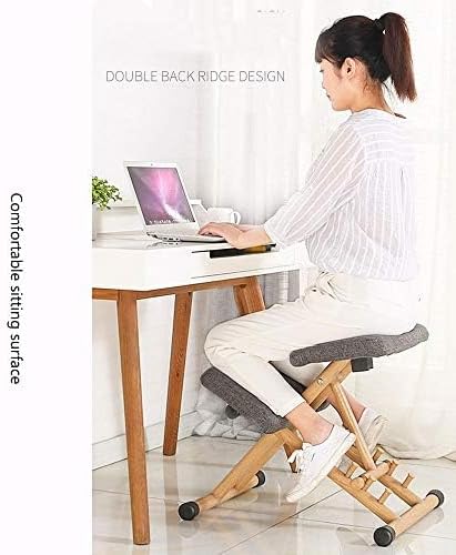 Kneeling Chair Adjustable Height Stool for Correction and Back Pain Relief in Office and Home Use