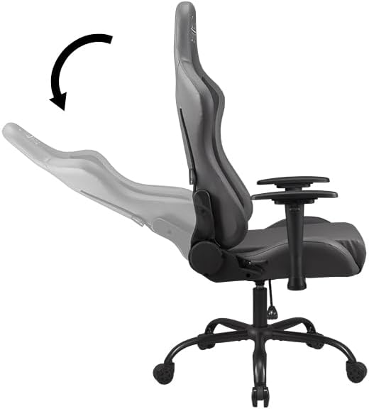 Game of Thrones - Gaming Chair or Office Chair, Adult Gamer Chair, Comfortable seat, Integrated headrest, Adjustable armrests and Height, Ergonomic backrest - Black