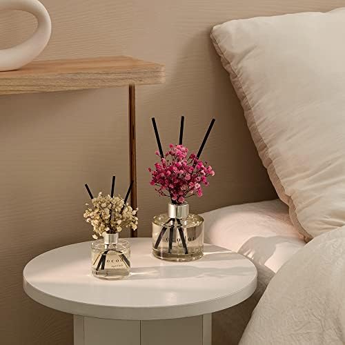 COCODOR Flower Reed Diffuser Set / 6.7oz / Garden Lavender/Scent Diffuser with Sticks Home Fragrance Oil Reed Diffuser for Bathroom Shelf Decor
