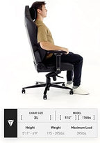 Secretlab Titan Evo Black Gaming Chair - Reclining, Ergonomic & Heavy Duty Computer Chair with 4D Armrests, Magnetic Head Pillow & Lumbar Support - Big and Tall Up to 395 lbs - Black - Leatherette