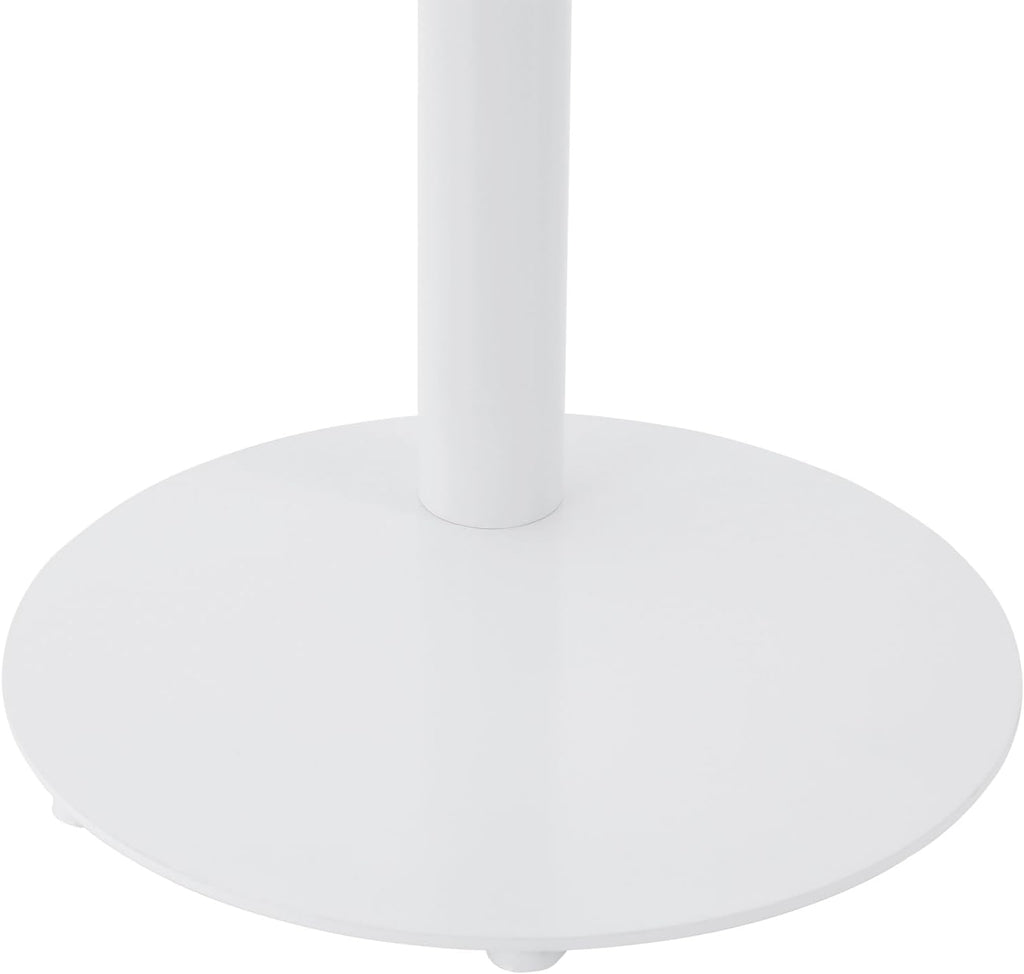 Modern C-Shaped Side Table, Metal End Table for Sofa Couch & Bed, 25in Tall Small Sofa Side Table for Living Room & Bedroom (White)