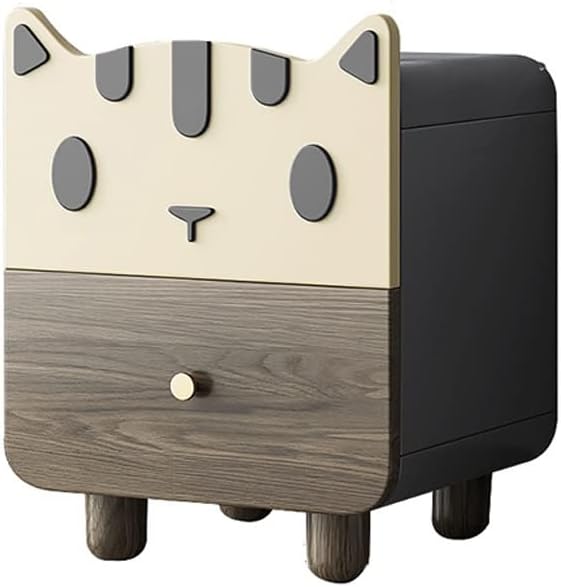 Nightstands Children's Bedside Table Wood Legs Simple Boy Girl Small Cabinet Bedside Storage Locker for Bedroom Nursery Children's Room Bedside Tables