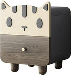 Nightstands Children's Bedside Table Wood Legs Simple Boy Girl Small Cabinet Bedside Storage Locker for Bedroom Nursery Children's Room Bedside Tables