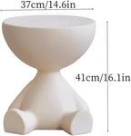 Cute Shaped Round Multi Functional Ottoman Aent Table - Side Table/Small Night Stand for Living Room/Bedroom/Kitchen/Bathroom Home Furniture