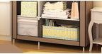 When the Quarter Wardrobe Non-Woven Fold Portable Storage Cabinet Multifunction Dustproof Moistureproof Closet