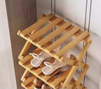 Foldable Narrow Shoe Rack Multi-Layer Storage Cabinet Space-Saving Design for Home Dormitory Rental Room