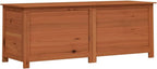 Outdoor Cushion Box Large Storage Bench Solid Fir Wood Garden Deck Organizer 59 Inch Patio Furniture Waterproof Finish Rectangular Trunk